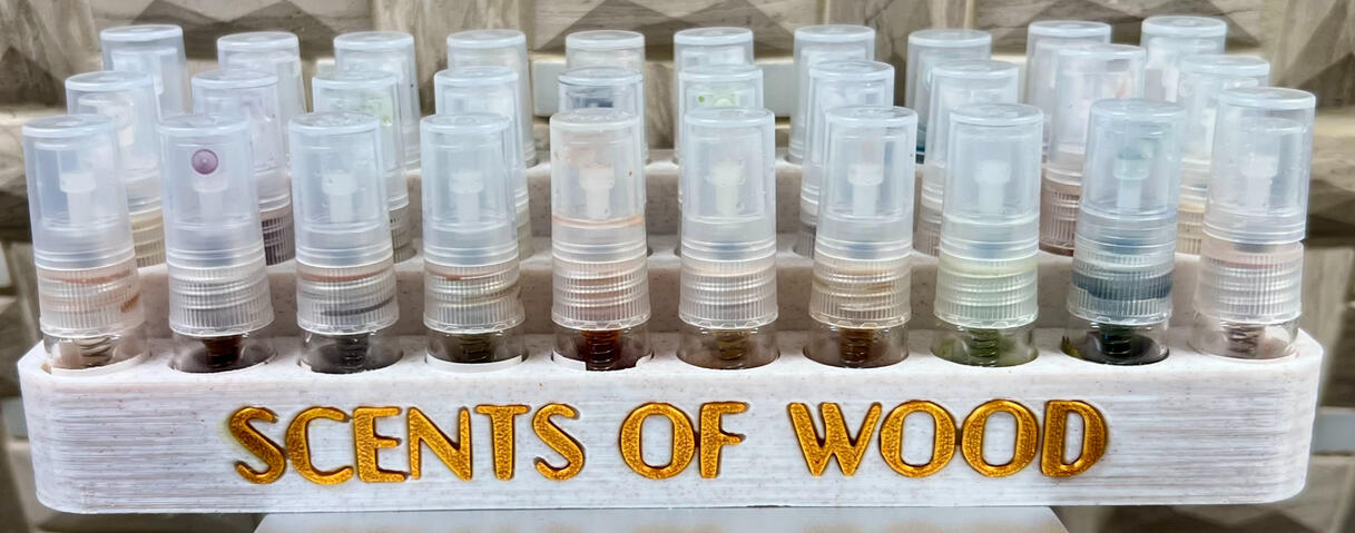 Gold Inlay on White Marble Decant Stand